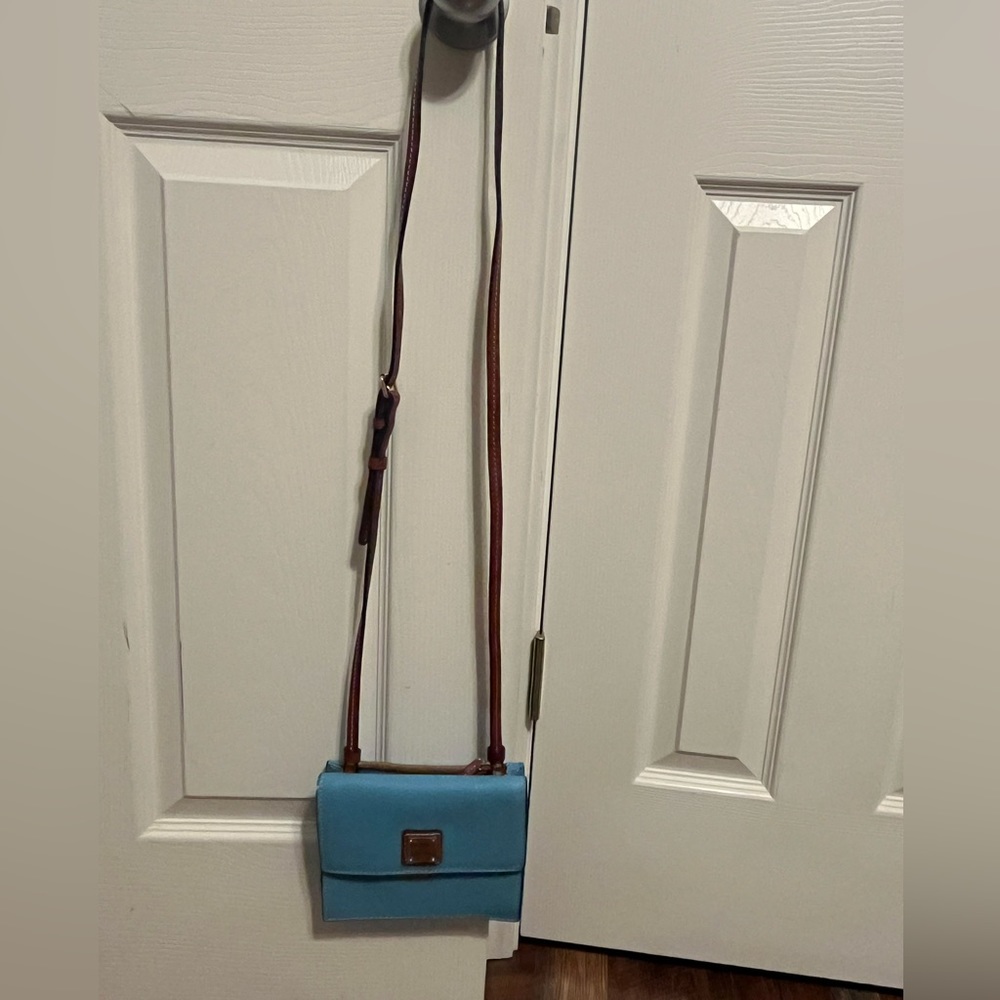 BRAND NEW Dooney and Bourke Gingy Flap Crossbody Purse Aqua Blue - Picture 6 of 15